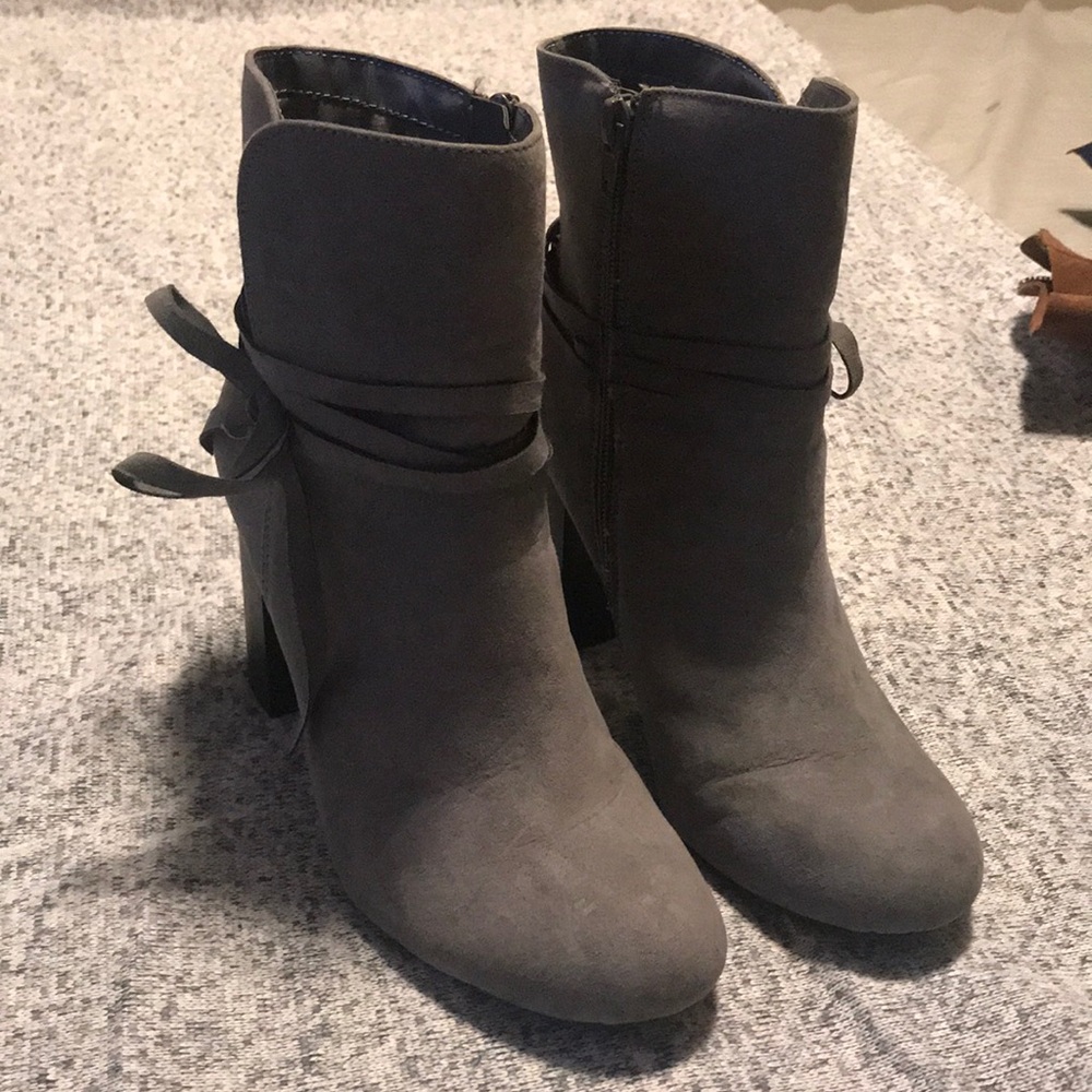 Grey Suede Boots